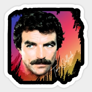 Tom Selleck-Retro Limited Edition Sticker